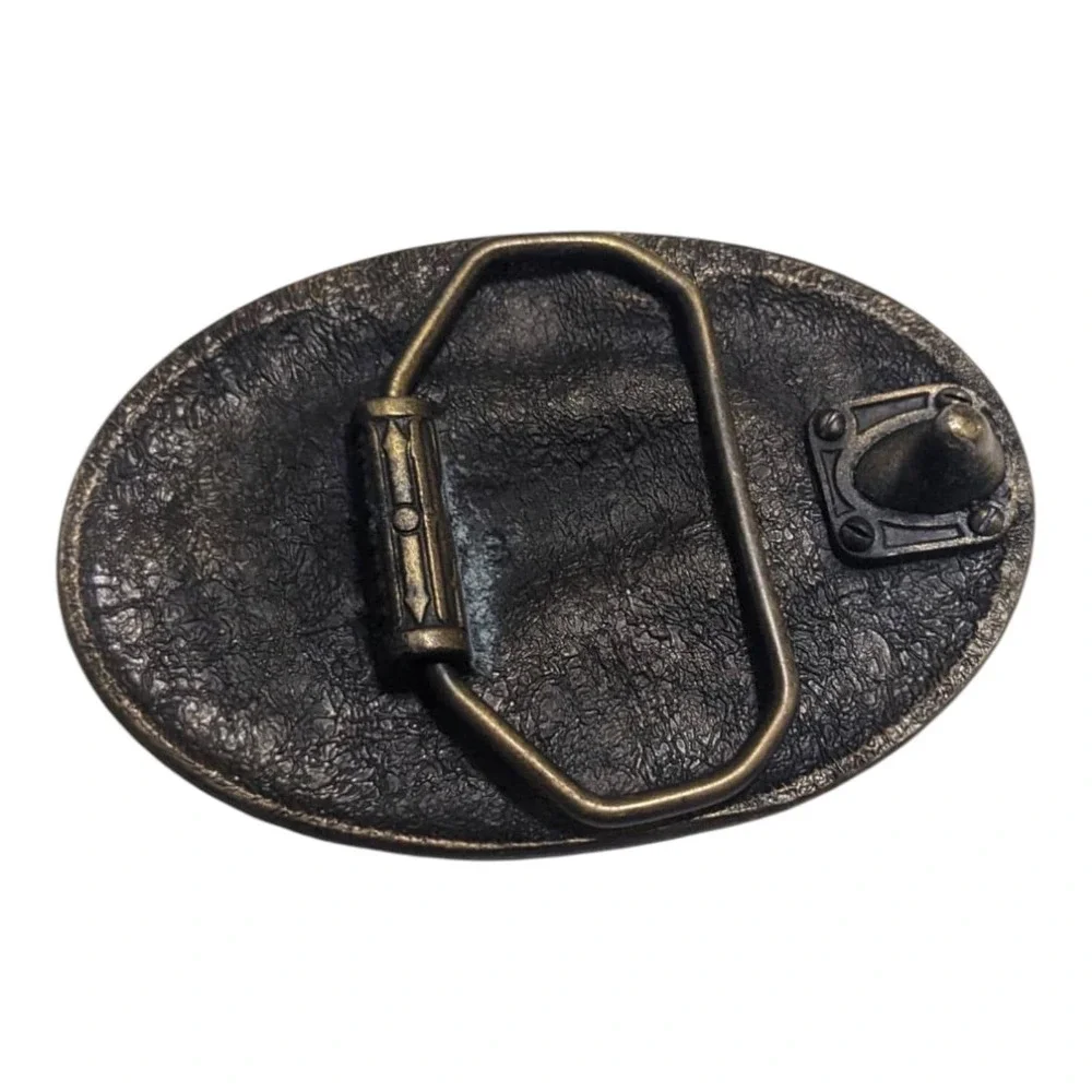 Vtg 1993 Bass Society Belt Buckle Angler‎ Sportsman USA Heavy Duty Collectible